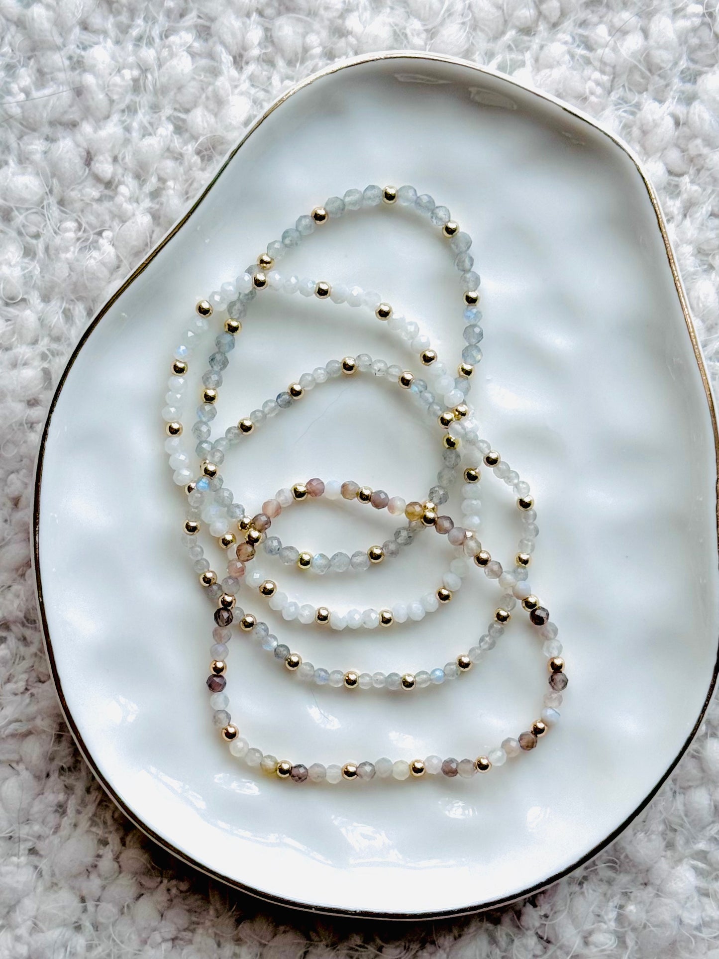 Grey + White Gold Stack (4-stack)