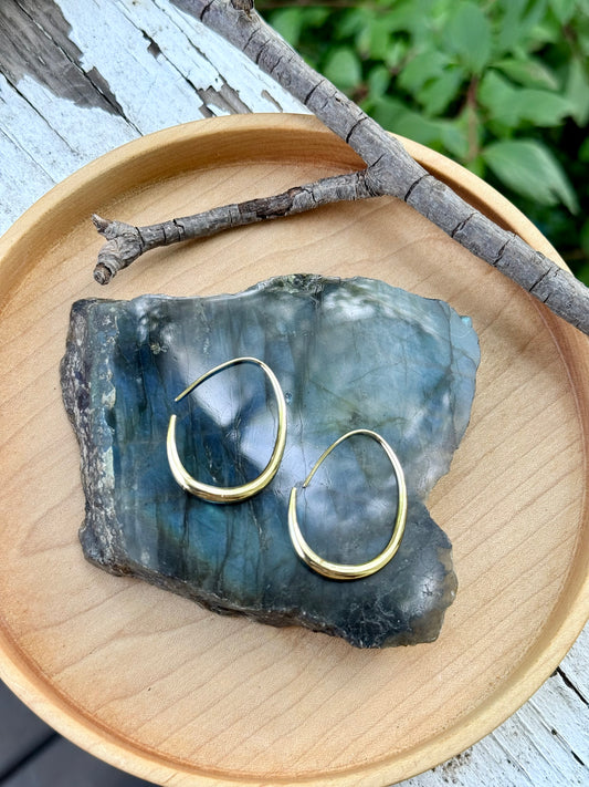 Gold Open Hoop Earrings
