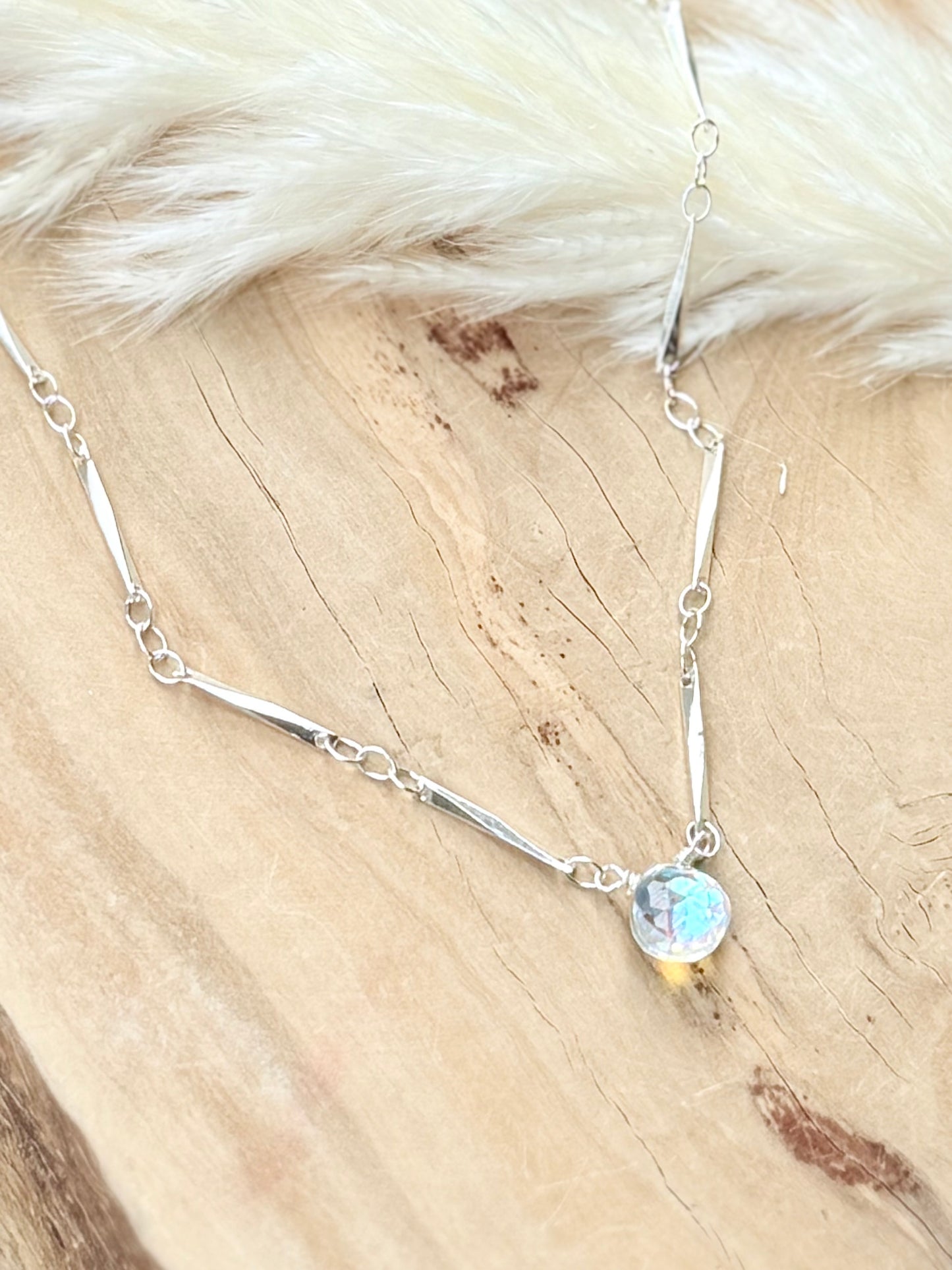 Aura Quartz + Silver Necklace