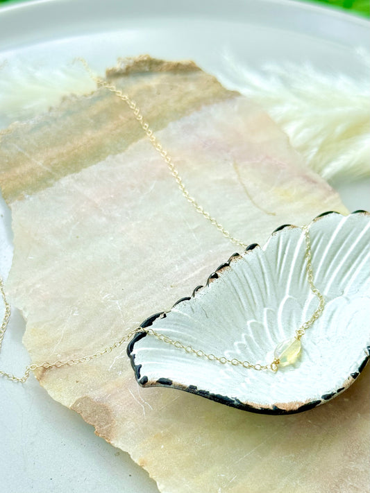 Ethiopian Opal + Gold Filled Necklace