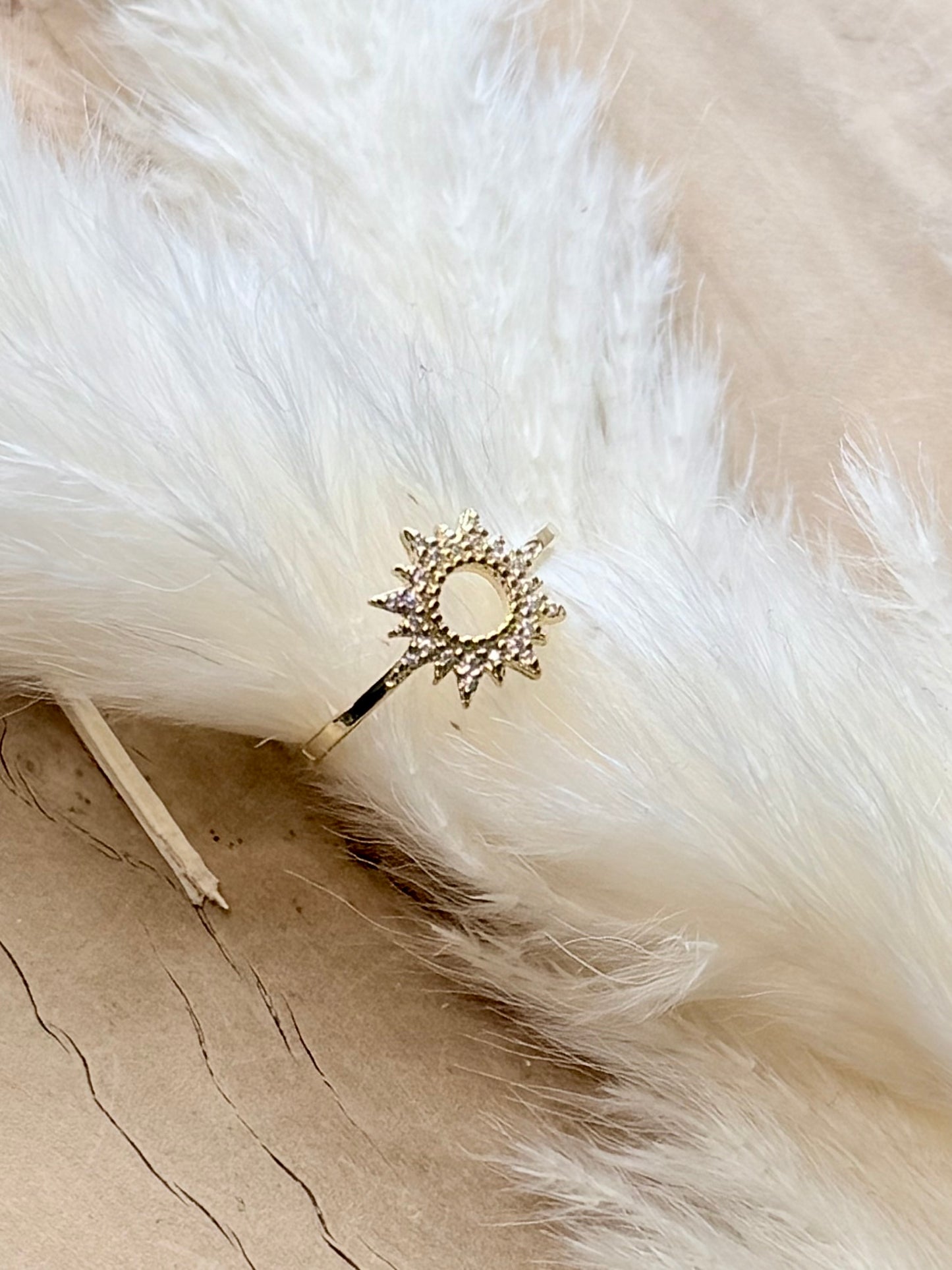 Gold Filled + Zircon Sun Ring