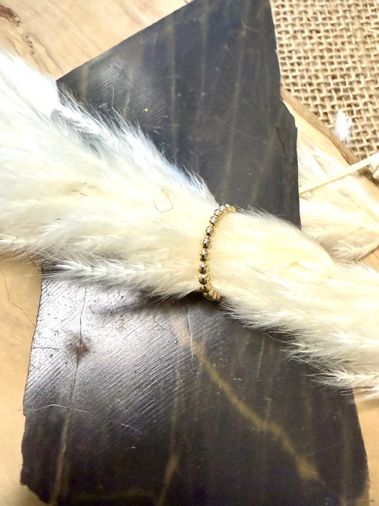 Gold Filled Beaded Stacking Ring