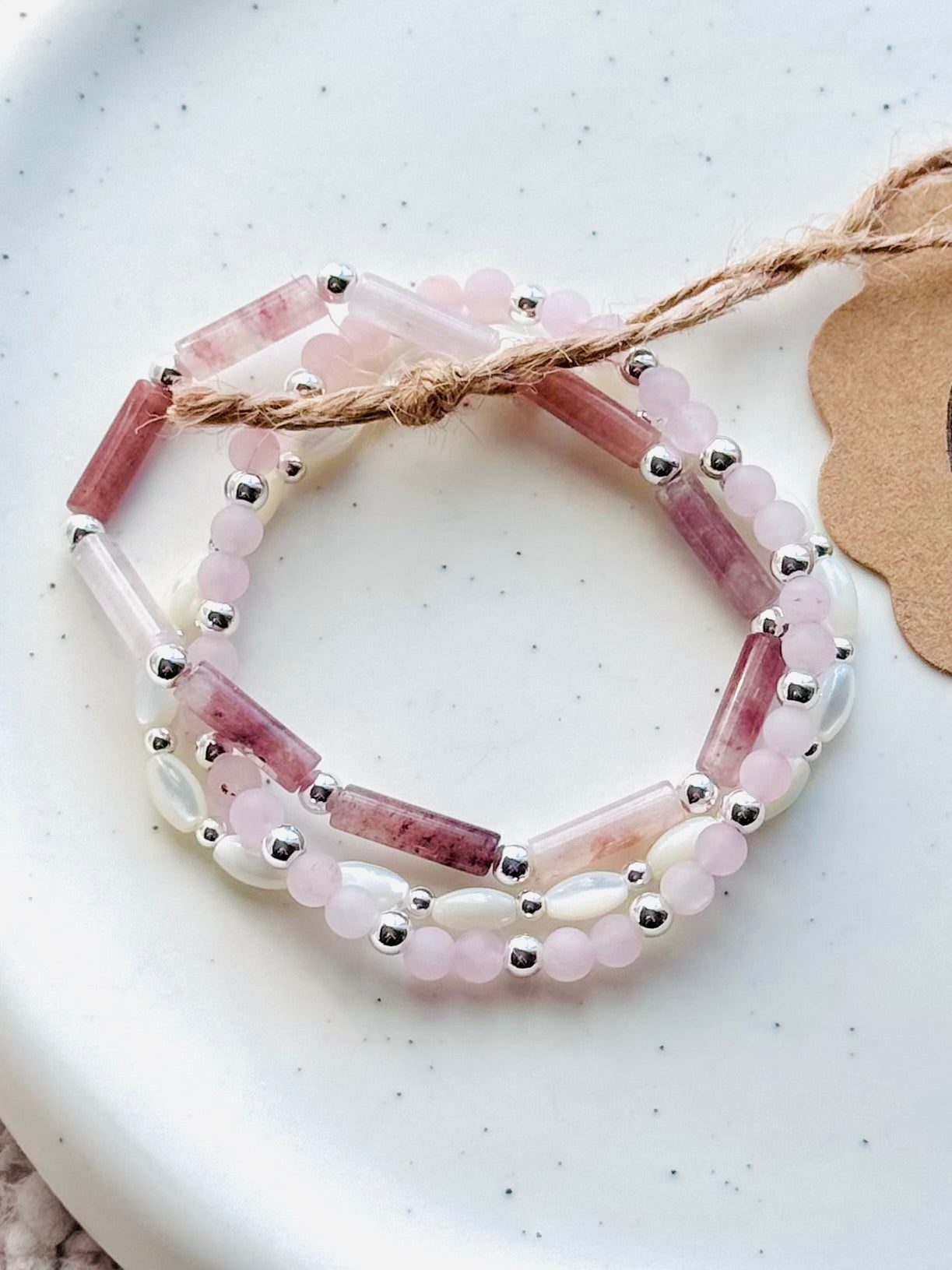 Pink + Silver (3-stack)