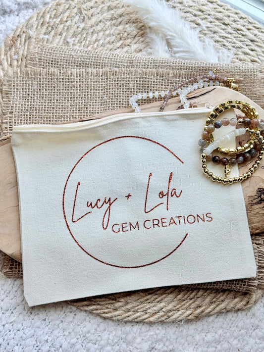 Lucy + Lola Large Canvas Pouch