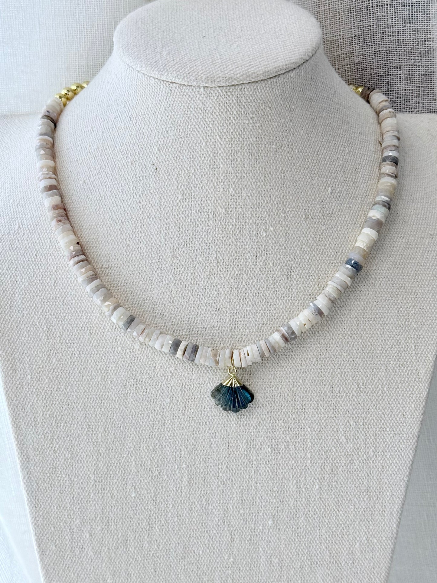 Luxe Australian Opal + Labradorite Necklace