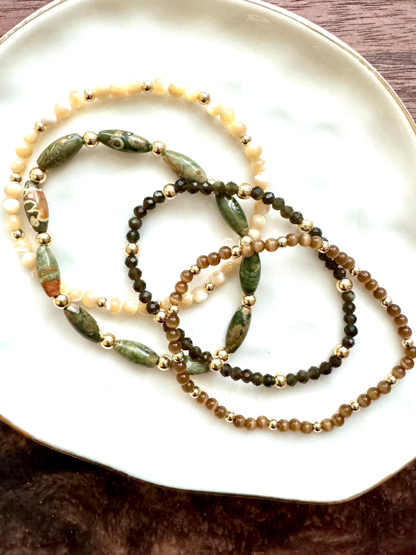 Brown + Green Gold Stack (4-stack)