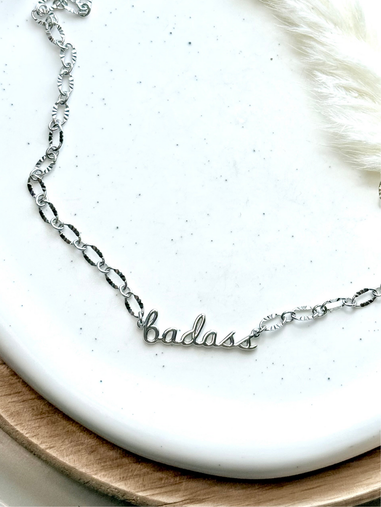 Badass + Silver Chain Necklace