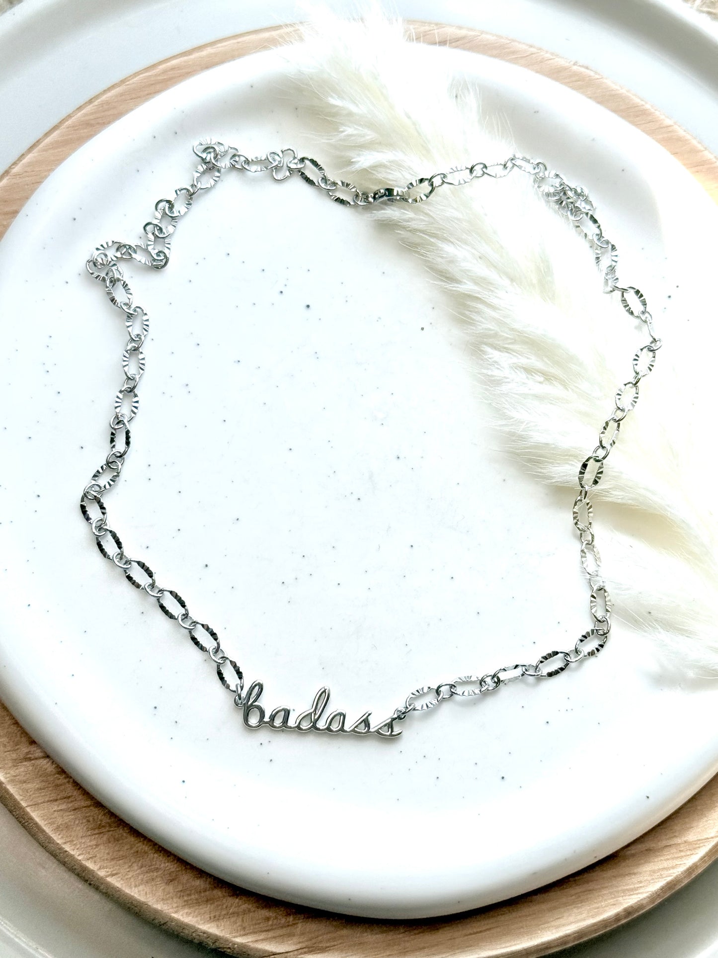 Badass + Silver Chain Necklace