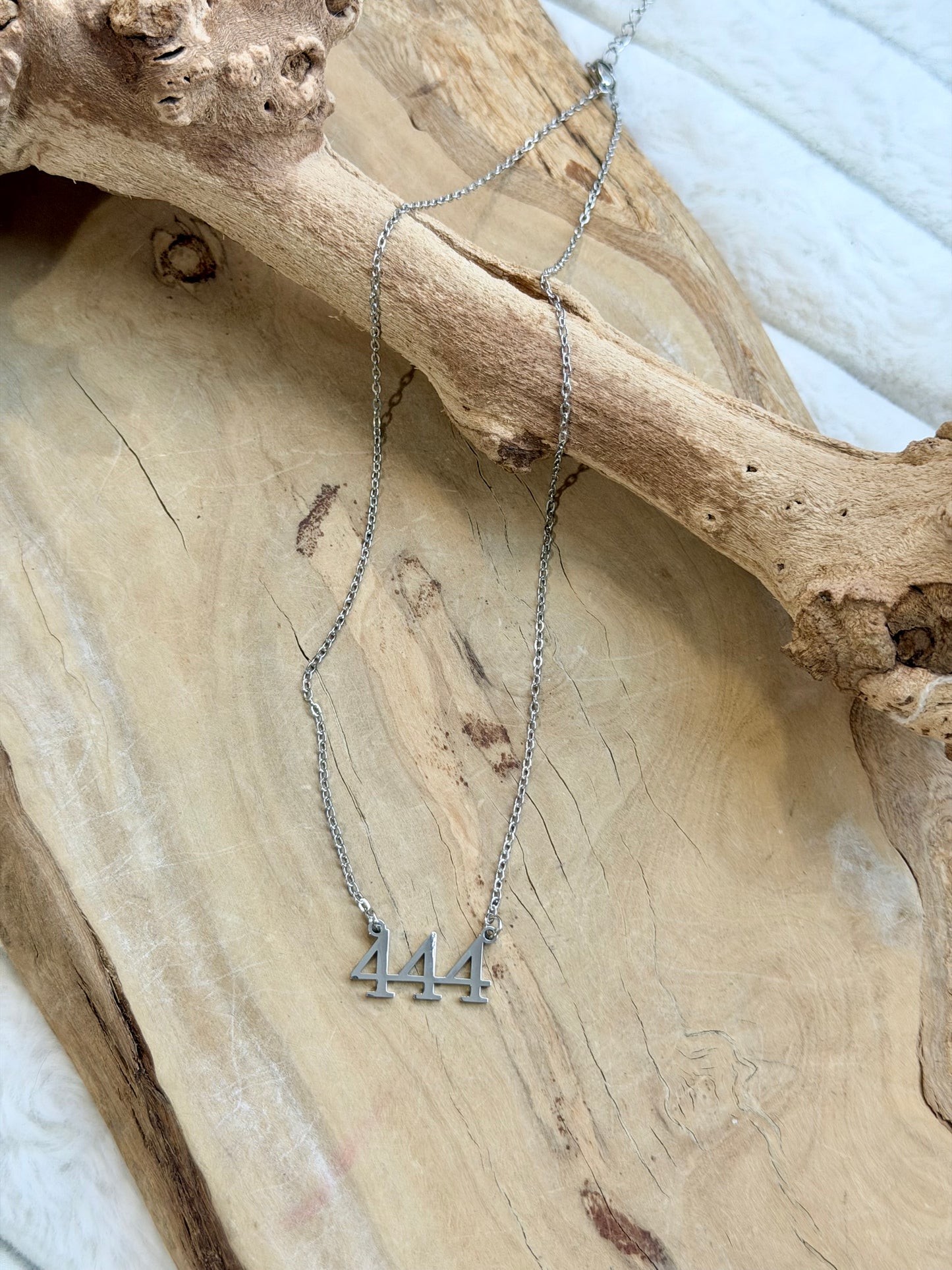 Dainty Angel Number 444 Necklace