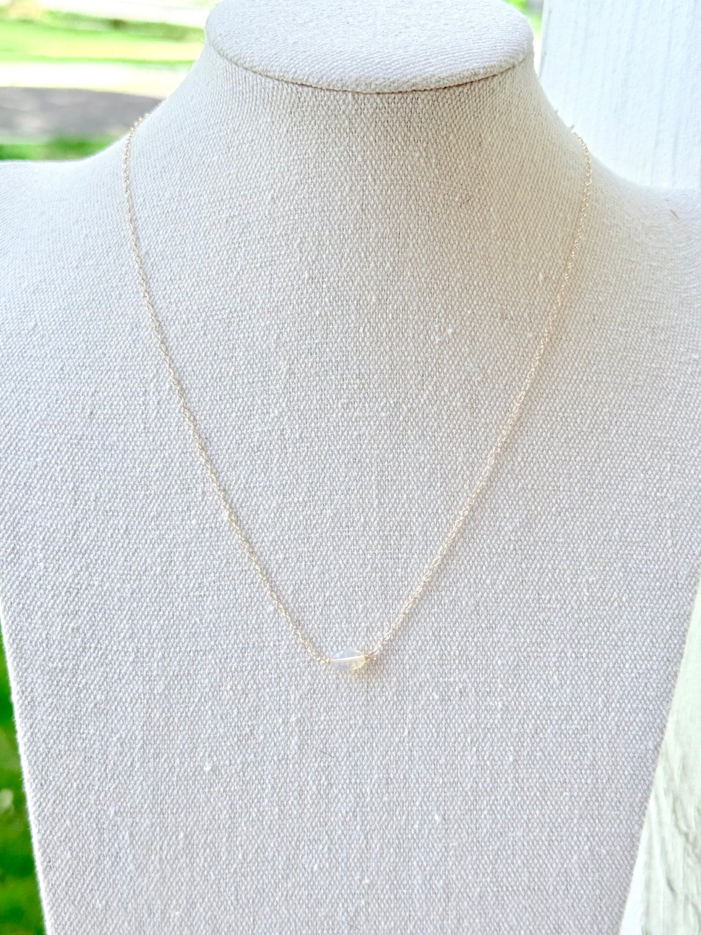 Ethiopian Opal + Gold Filled Necklace