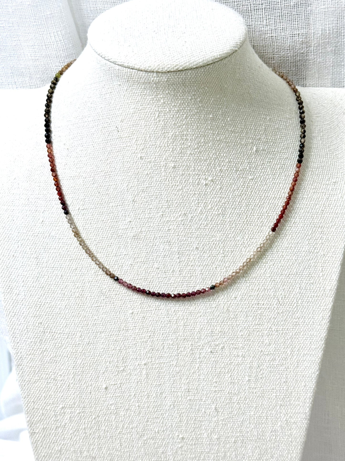 Luxe Ombre Sapphire + Gold Beaded Necklace