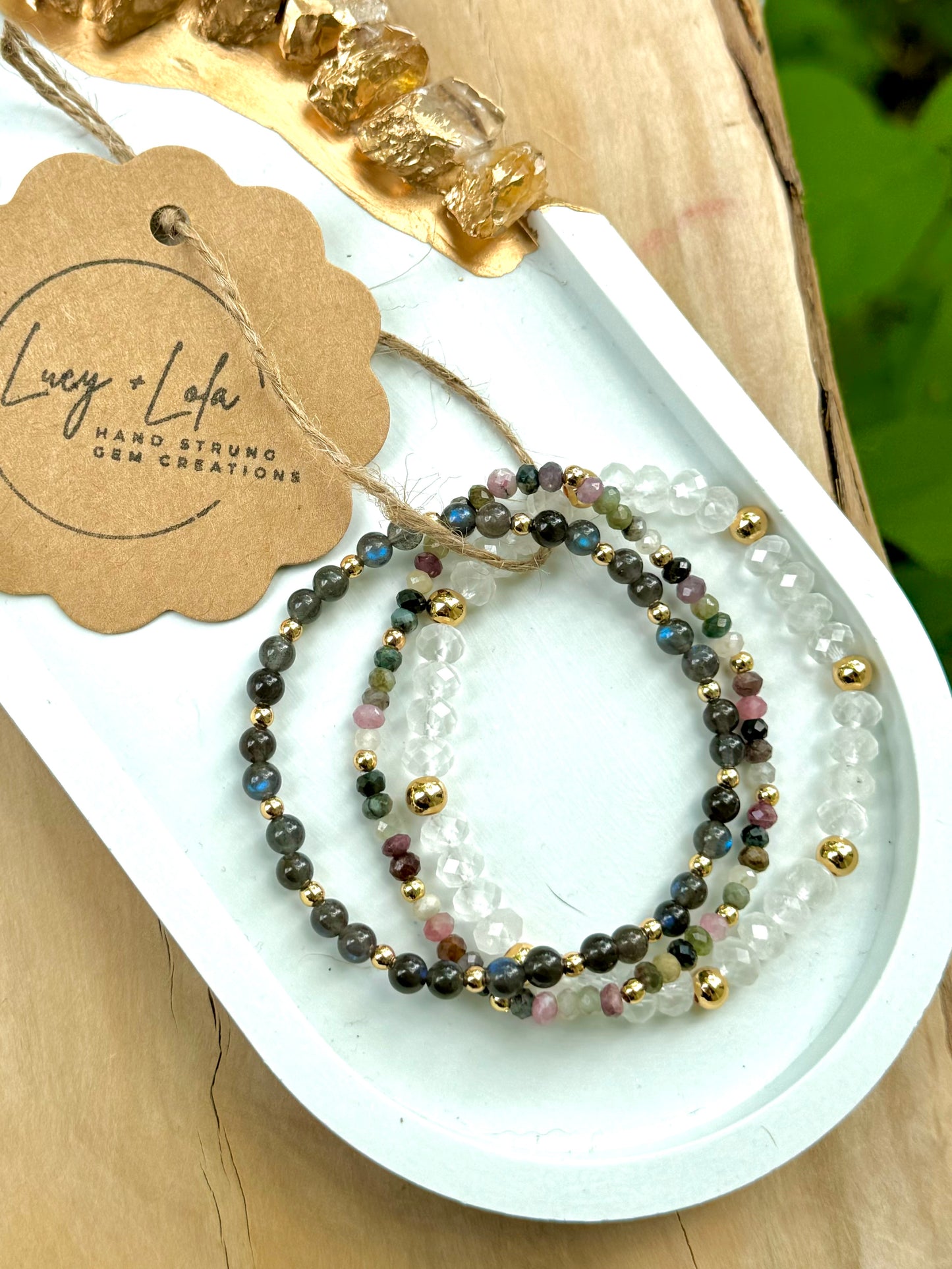 Bright Neutrals in Gold (3-stack)