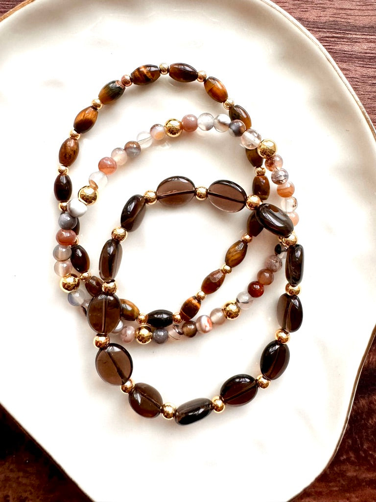 Brown + Gold Stack (3-stack)