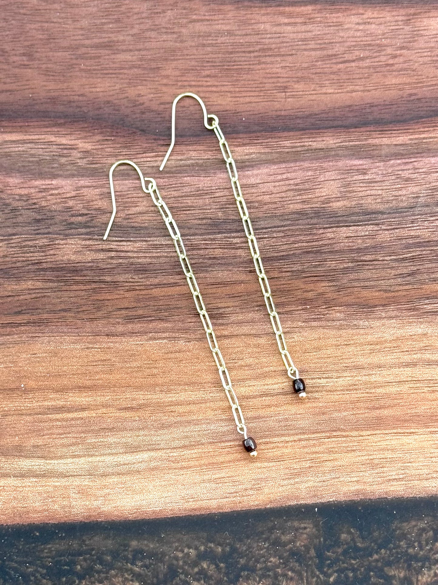 Black + Gold Duster Earrings