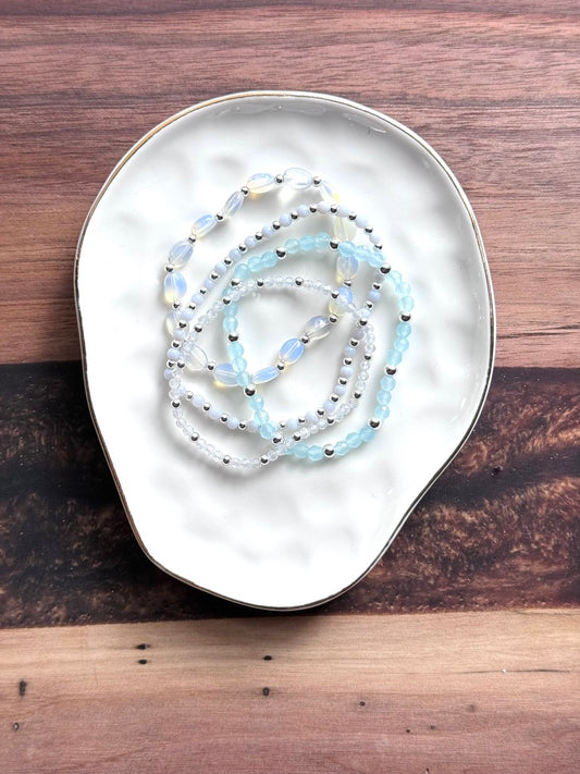 Aqua + Silver (4-stack)