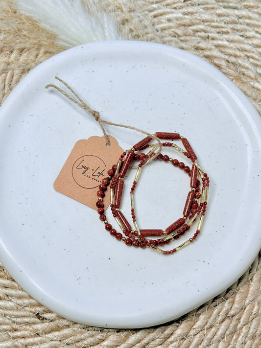 Goldstone + Gold (4-stack)