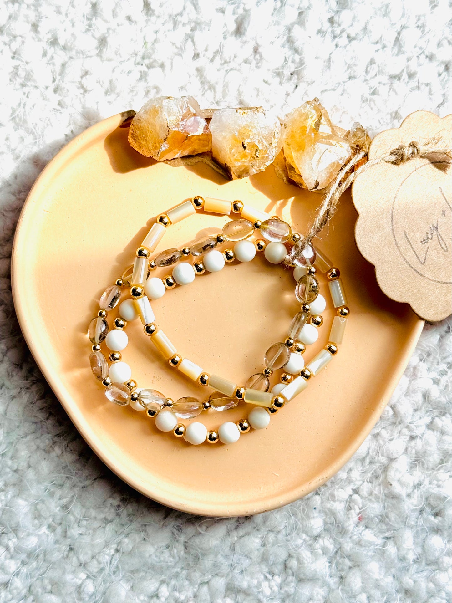 Neutral + Gold (3-stack)