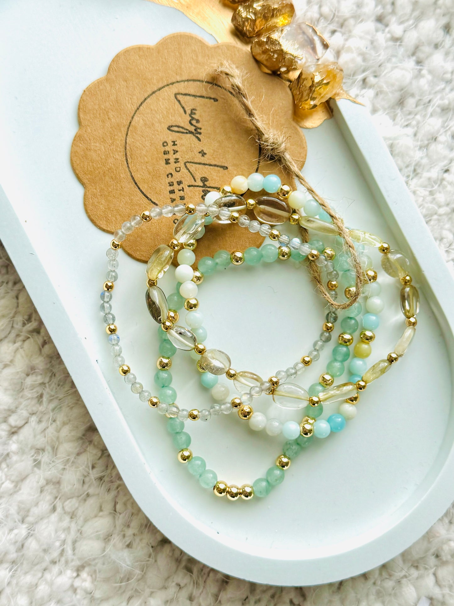 Light Green + Gold Stack (4-stack)