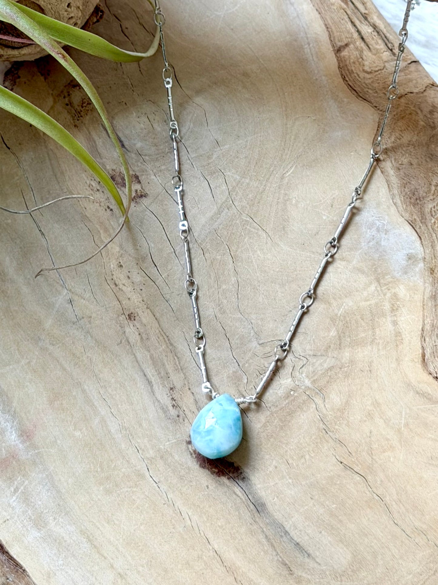 Larimar + Stainless Necklace