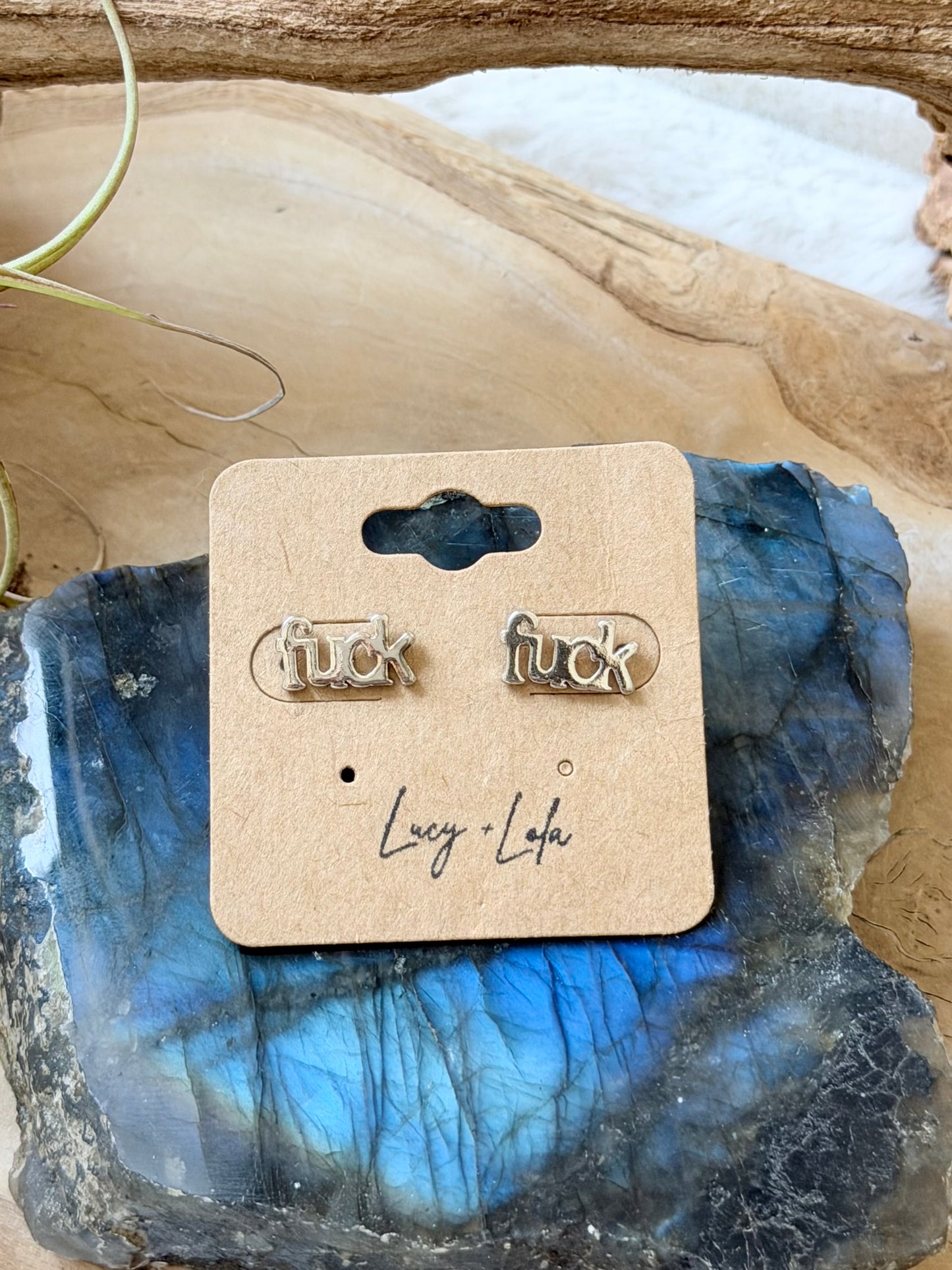 Typewriter Fuck Stud Earrings