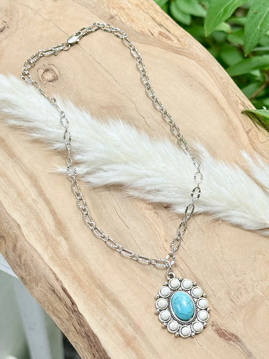 Turquoise + Silver Necklace