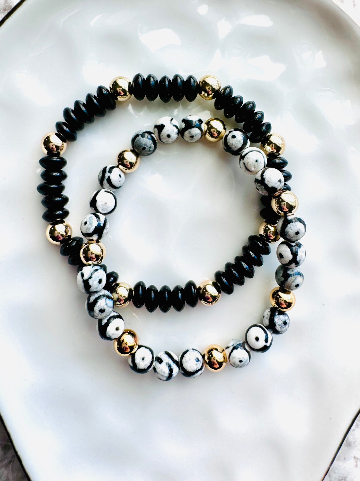 Black + White Gold Duo (2-stack)