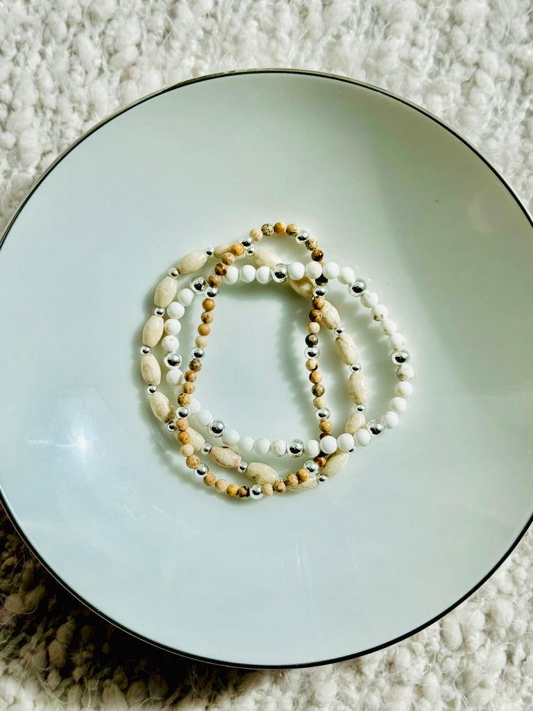 Neutral + Silver Stack (3-stack)