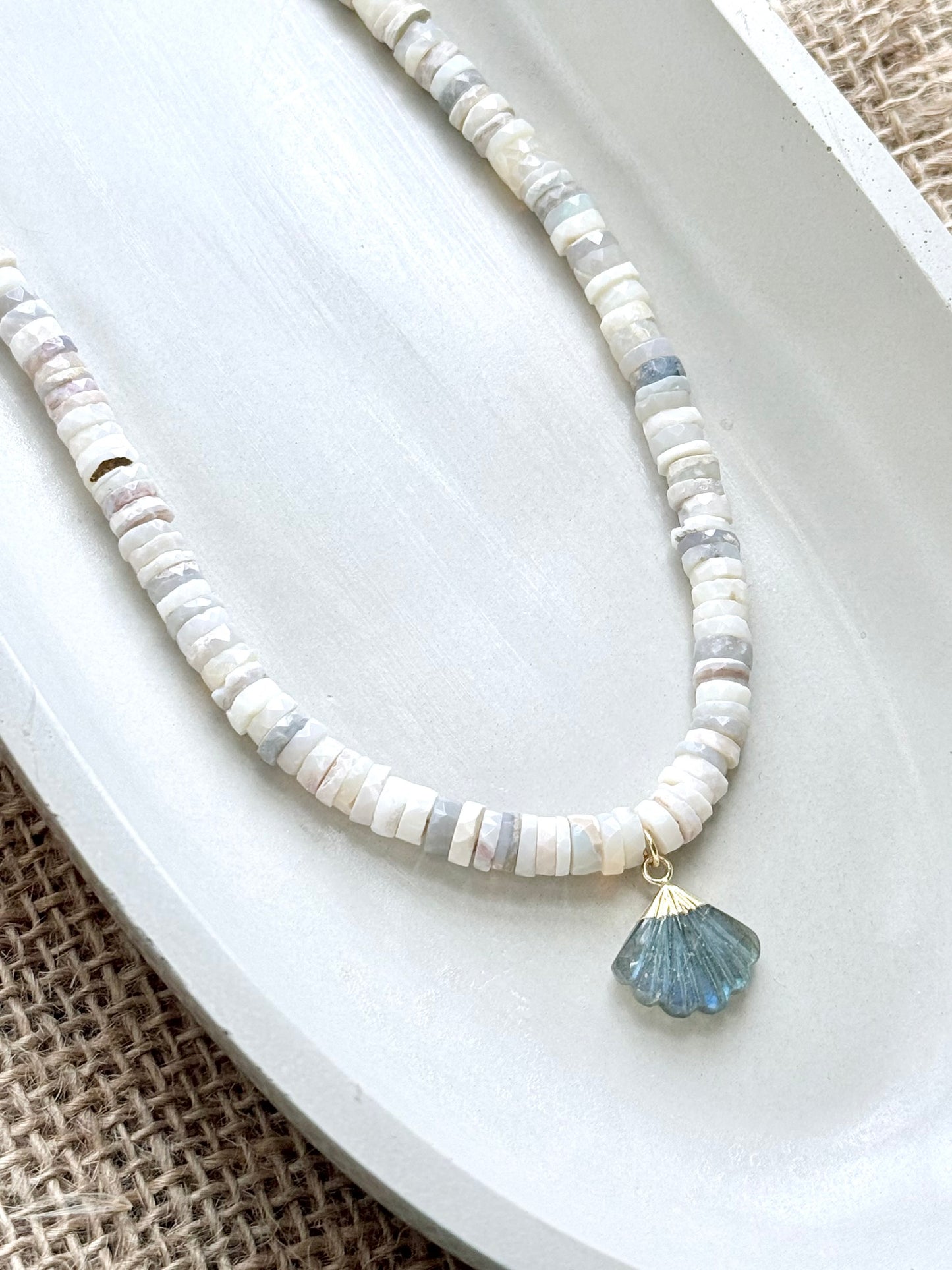 Luxe Australian Opal + Labradorite Necklace