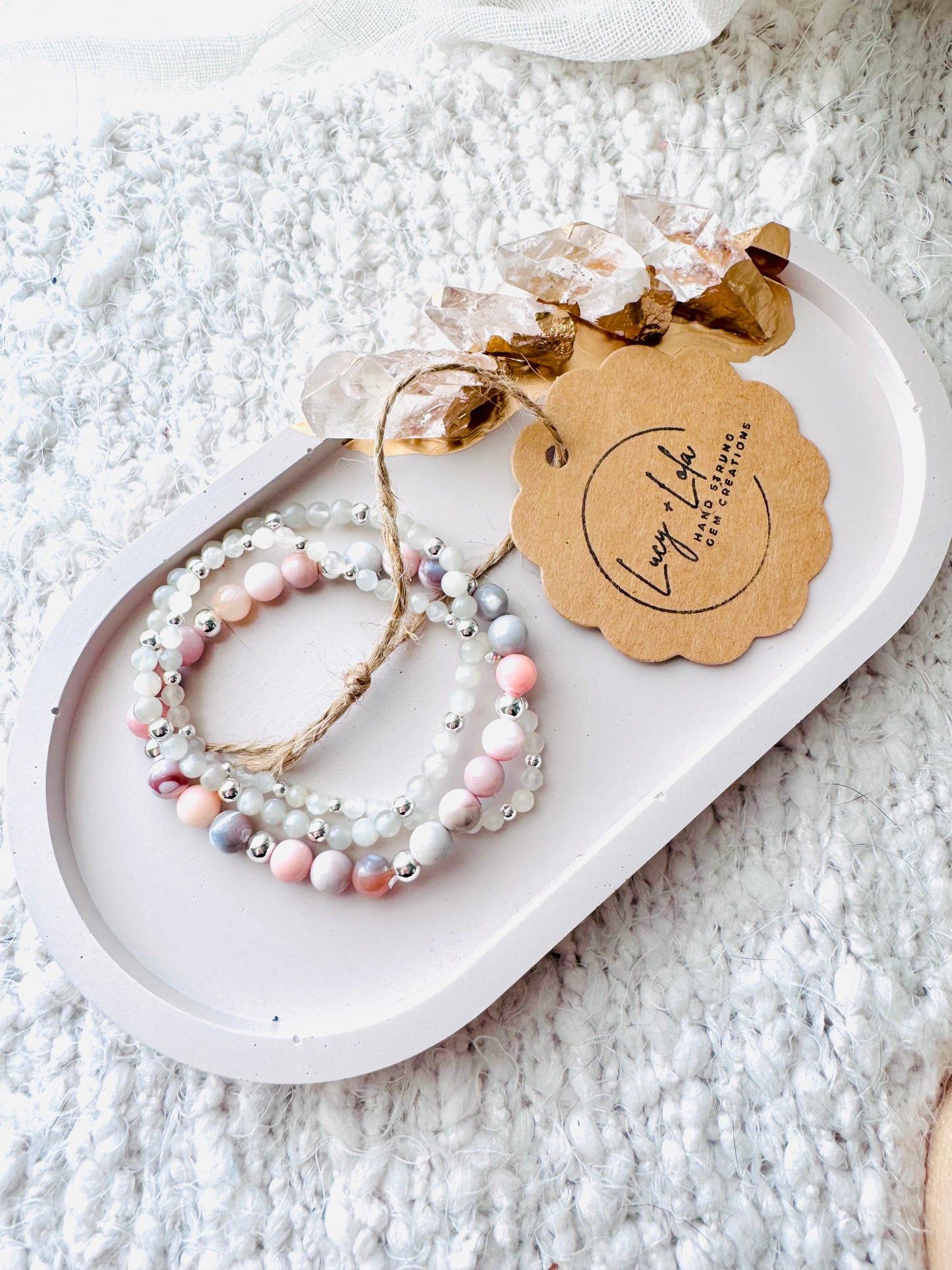 Pink + Silver (3-stack)