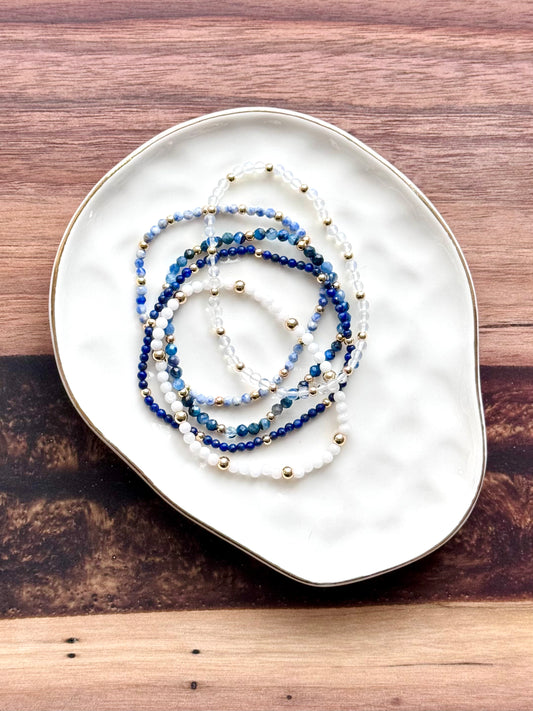 Blue + White Gold Stack (5-stack)