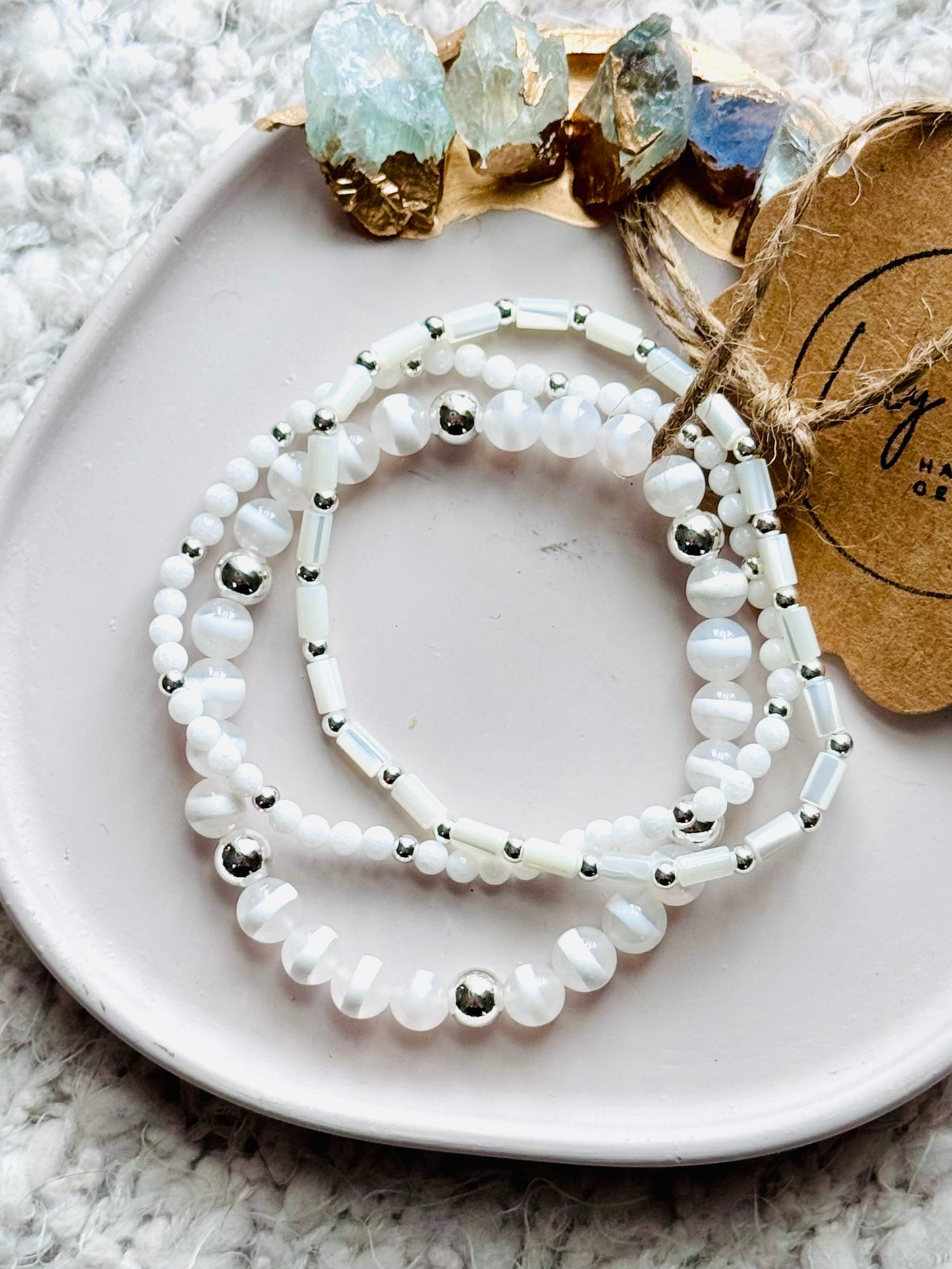 White + Silver (3-stack)