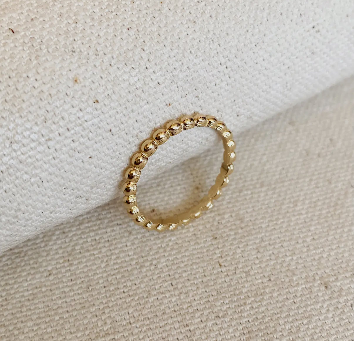Gold Filled Beaded Stacking Ring