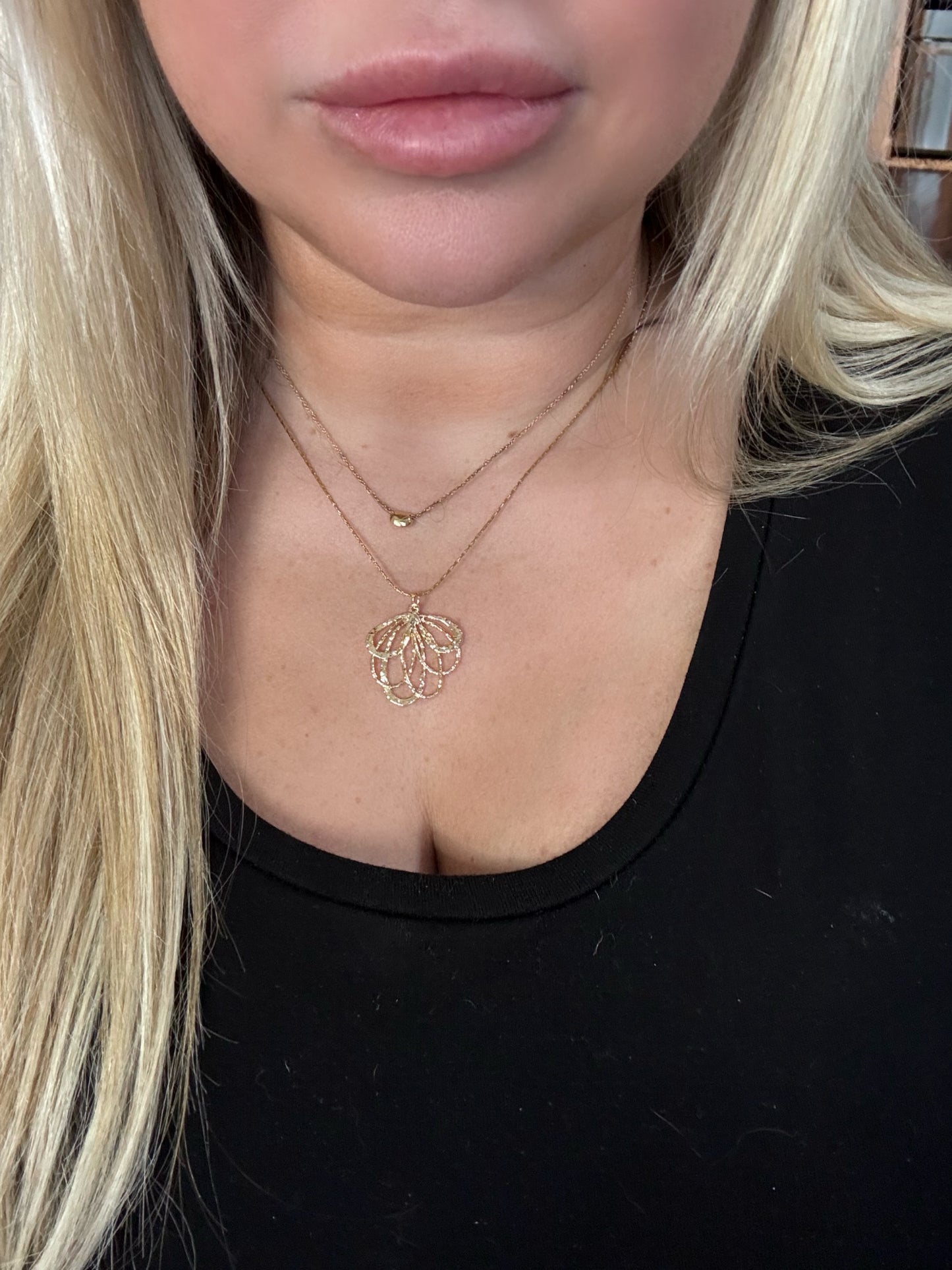 Gold Lotus Leaf Necklace