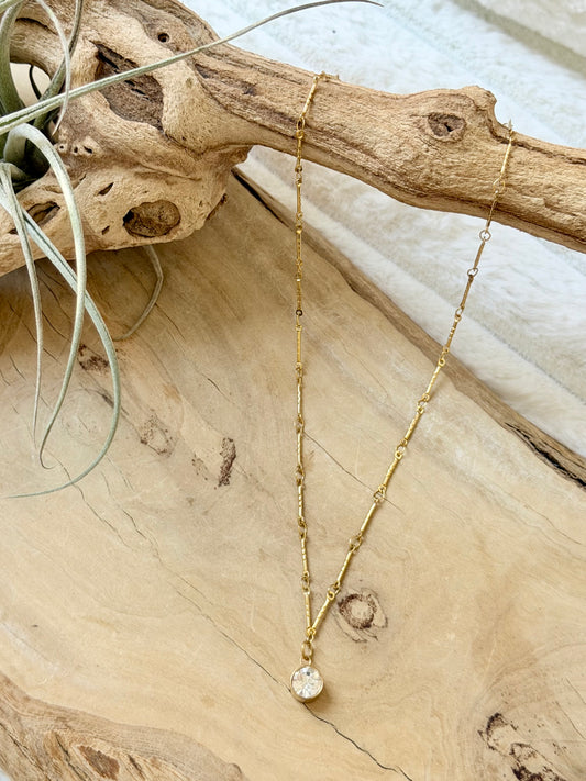 Zircon + Stainless Steel Necklace