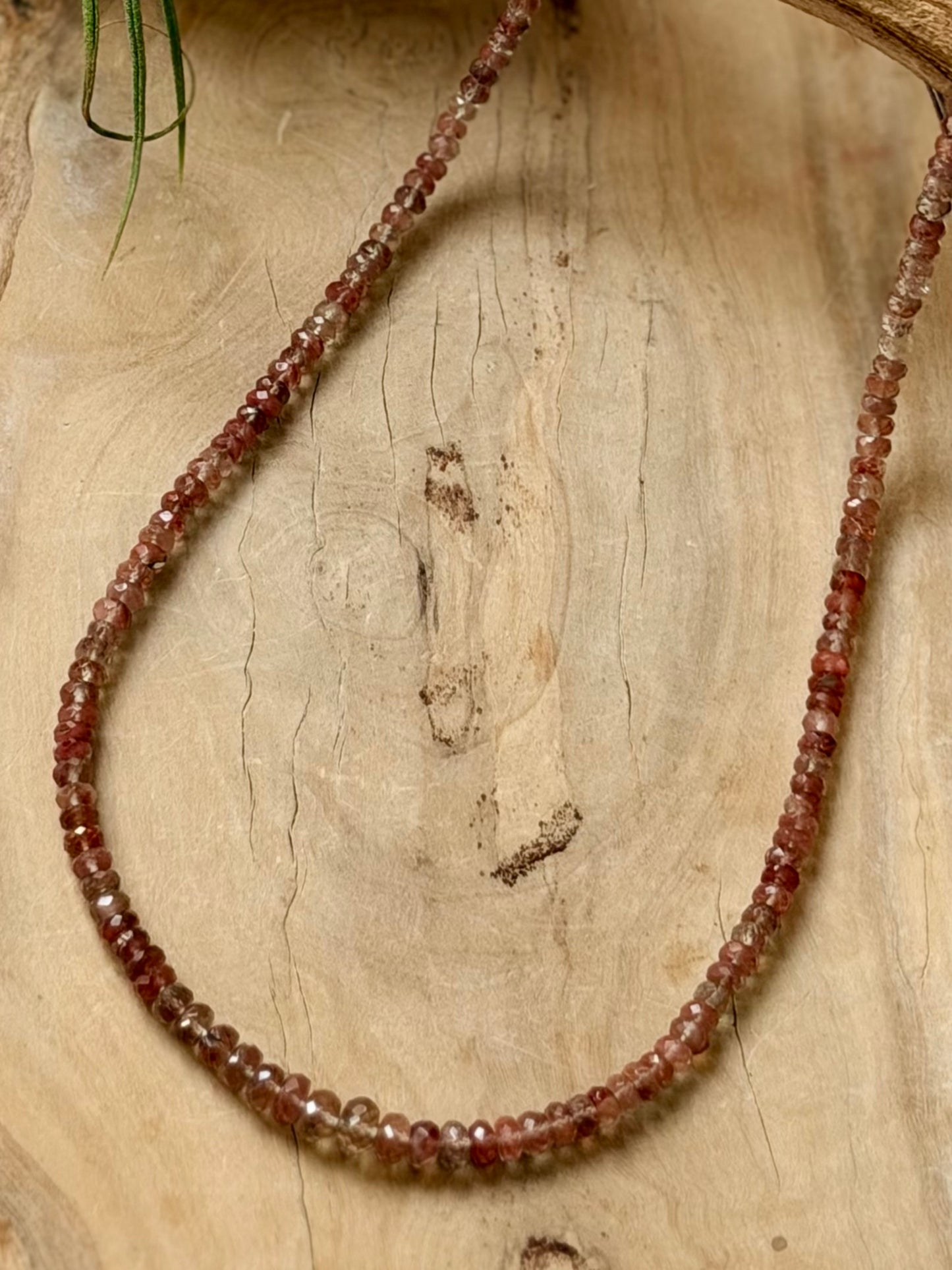 Andesine + Gold Beaded Necklace