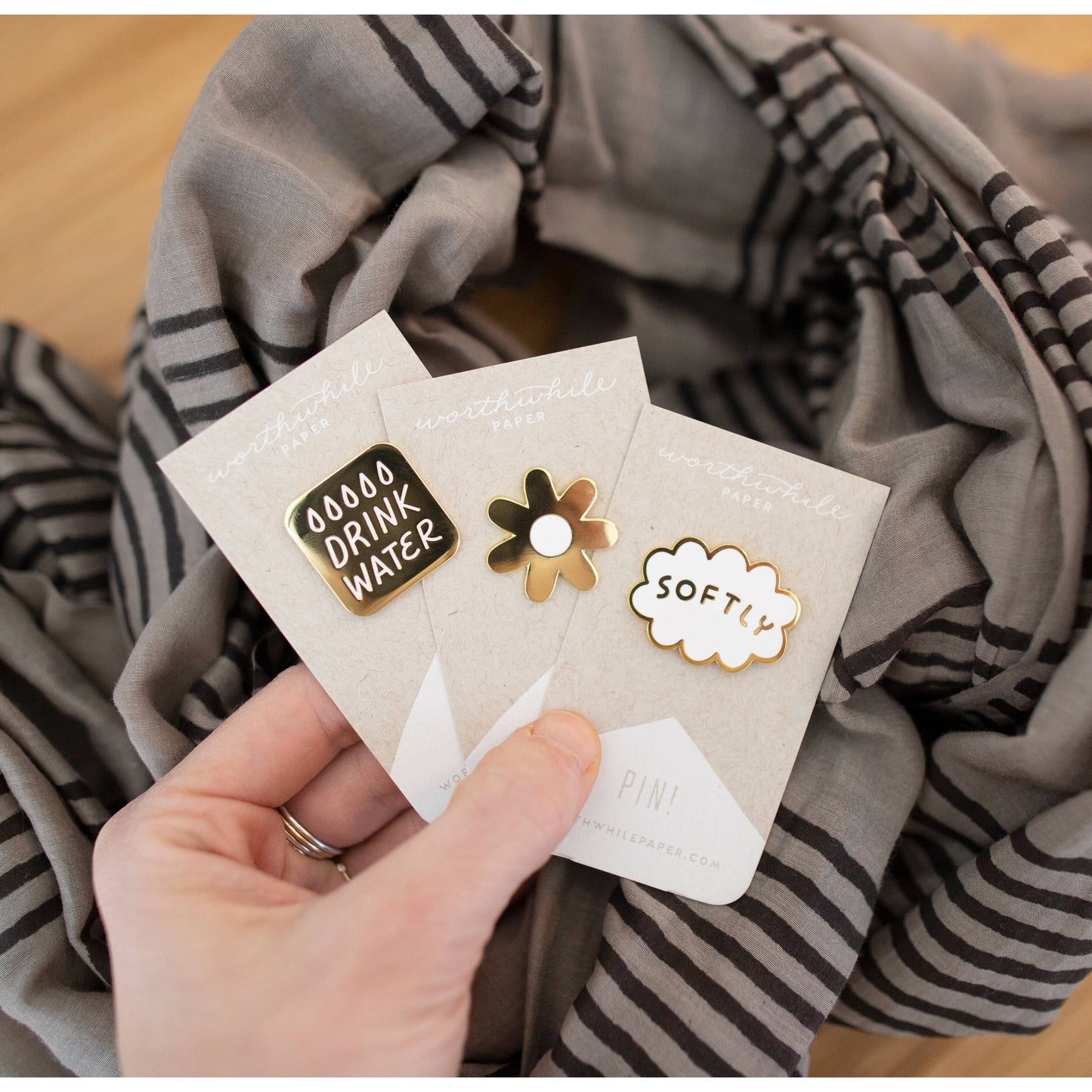 Drink Water Enamel Pin