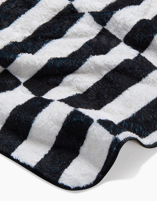 Long Check Plush Towel