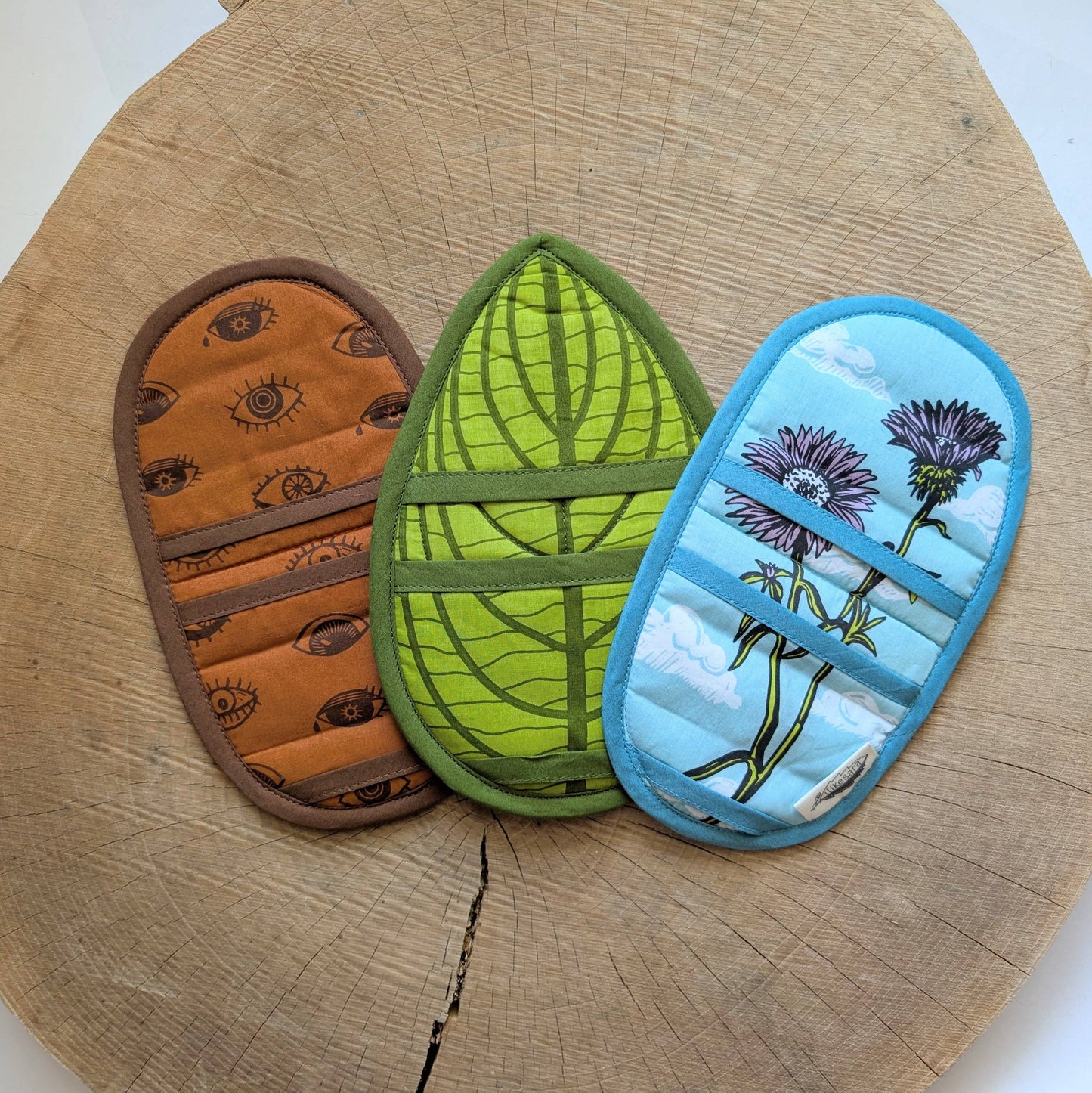 pot holder | aster flower & clouds