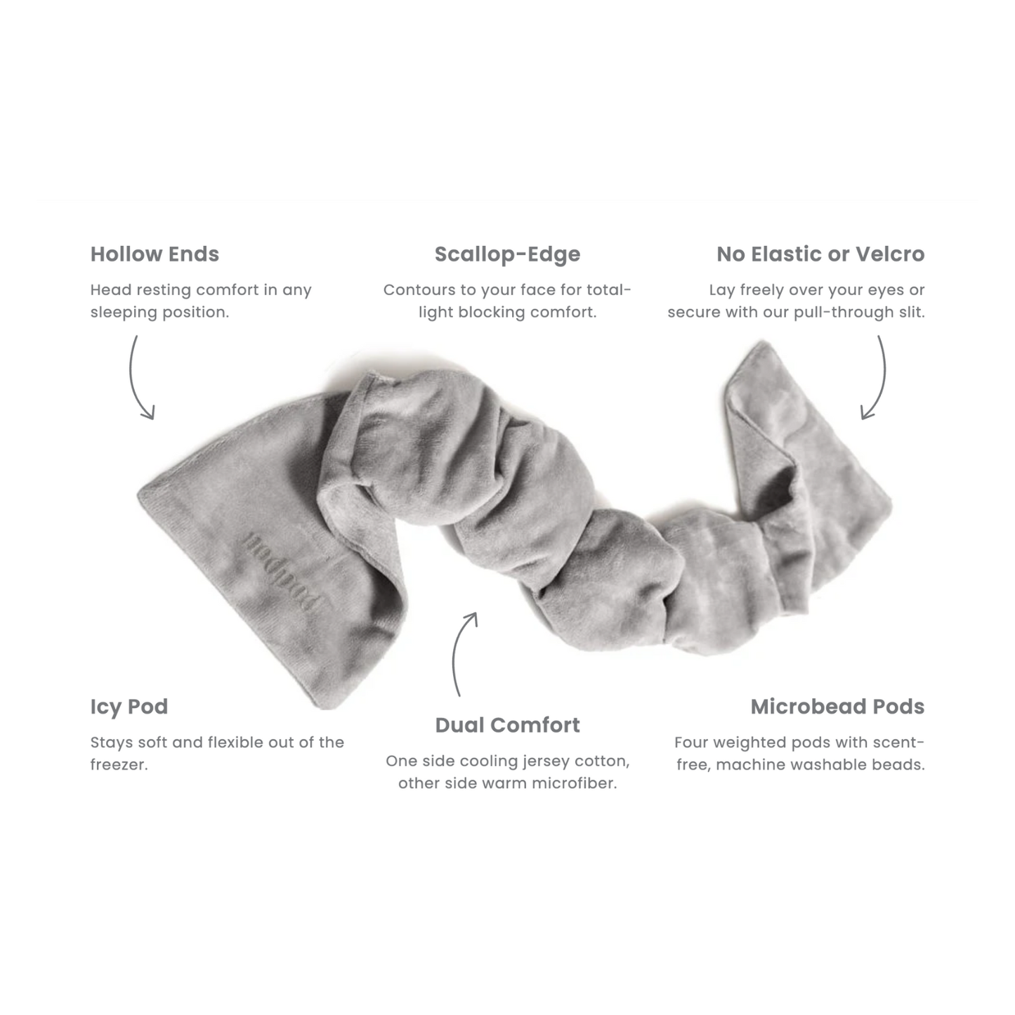 Blush Nodpod Weighted Sleep Mask