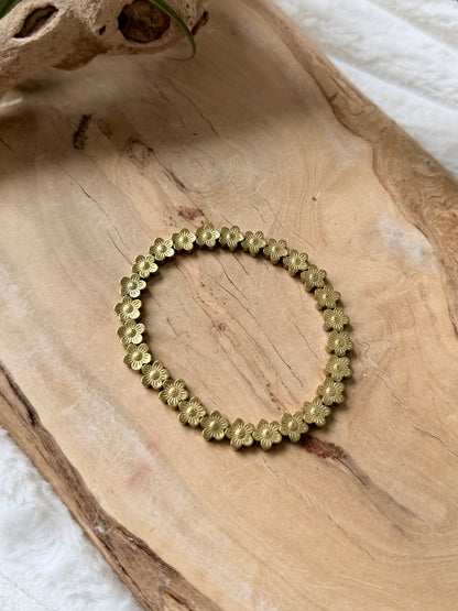 Floral Hematite Bracelet