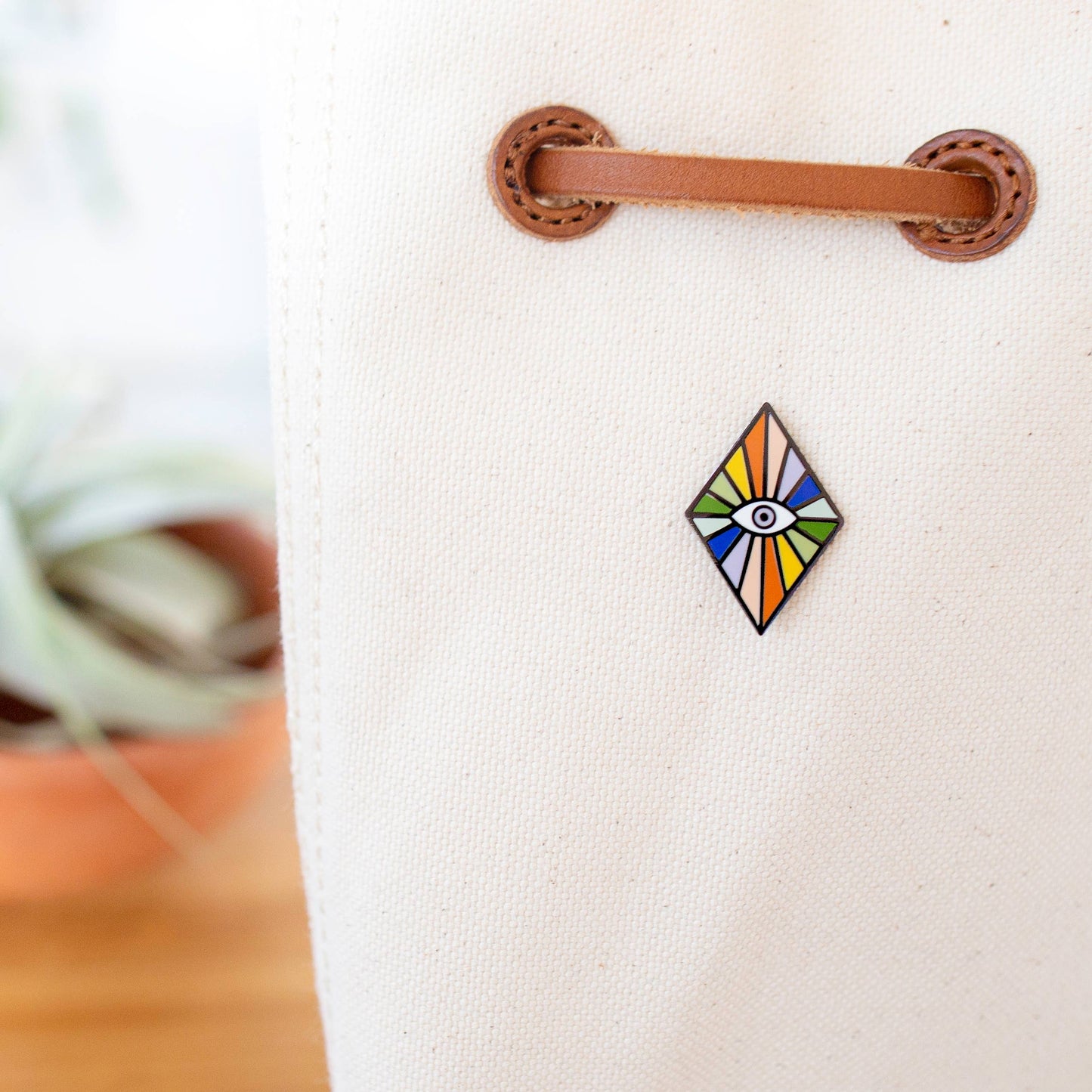 Rainbow Eye Enamel Pin