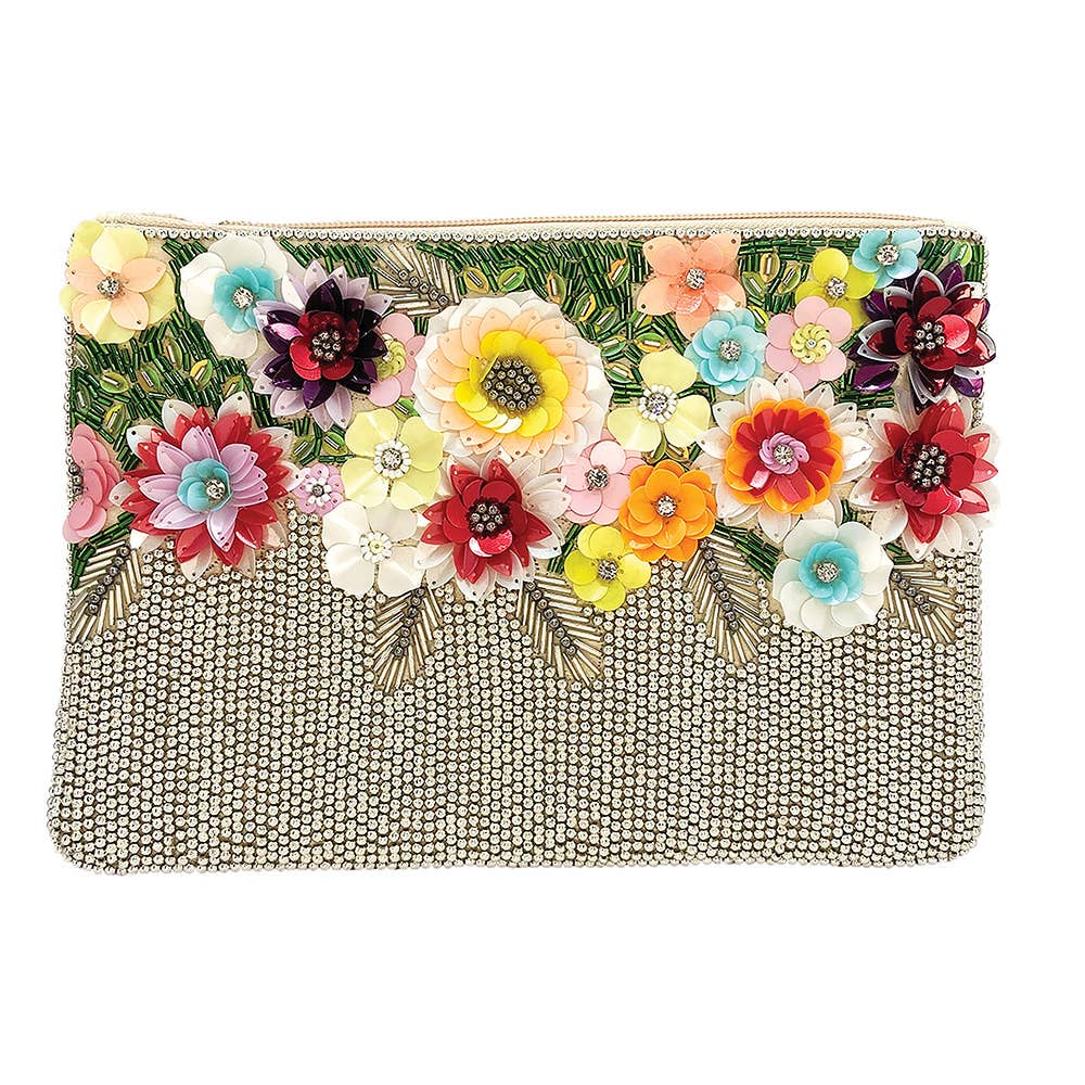 Beaded Clutch: Multi Floral