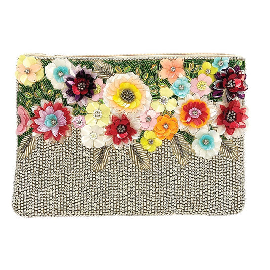 Beaded Clutch: Multi Floral