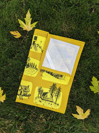 Tea towel | houses - yellow architecture