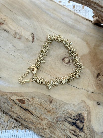 Rectangle Sequin Chain Bracelet