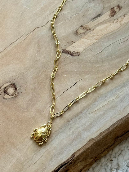 Scarab Gold Necklace