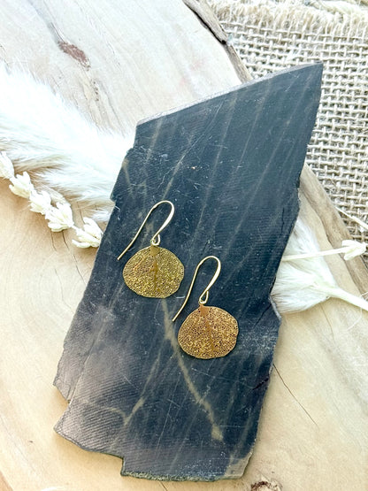 Gold Mini Lacey Leaf Earrings
