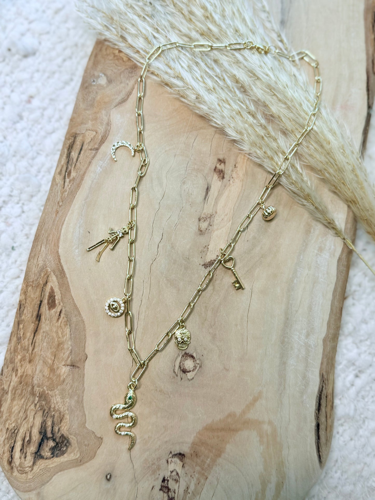 Witchy Vibes Gold Charm Necklace