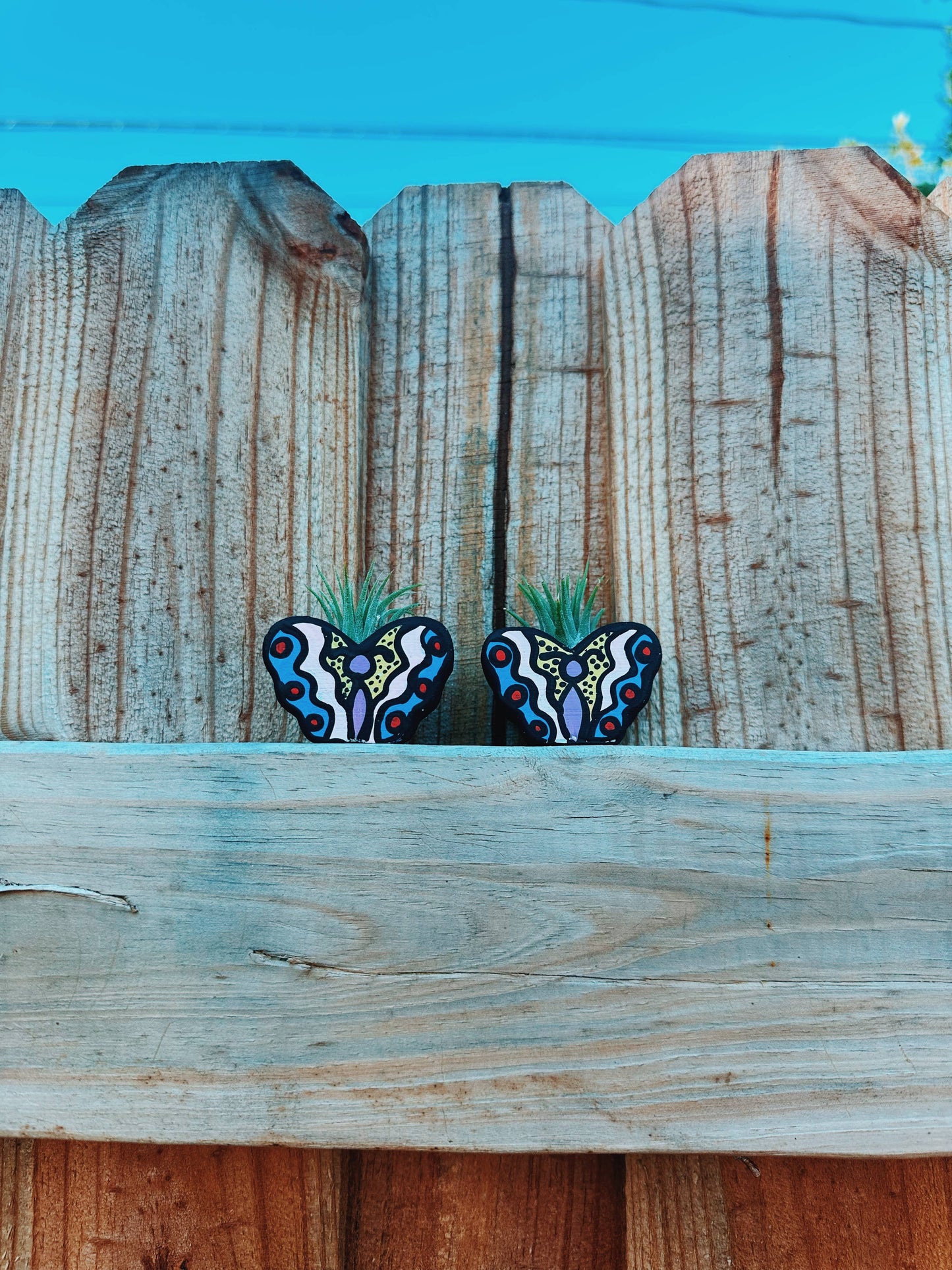 Tattoo Flash Butterfly Mini Planter with Plant