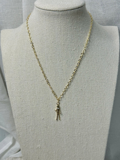 Gold Skeleton Necklace